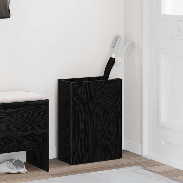 vidaXL Sonnenschirmhalter Schwarz Eichen-Optik 40 x 20 x 55,5 cm, Moderner Schirmständer aus Holzwer