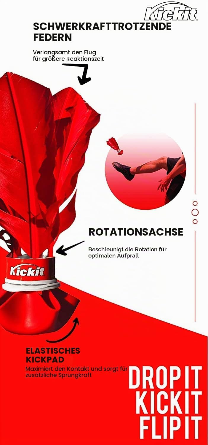 Kickit Der originale Birdie-Fussballtrainer, zum Spielen im Freien, drinnen oder im Hinterhof, am St