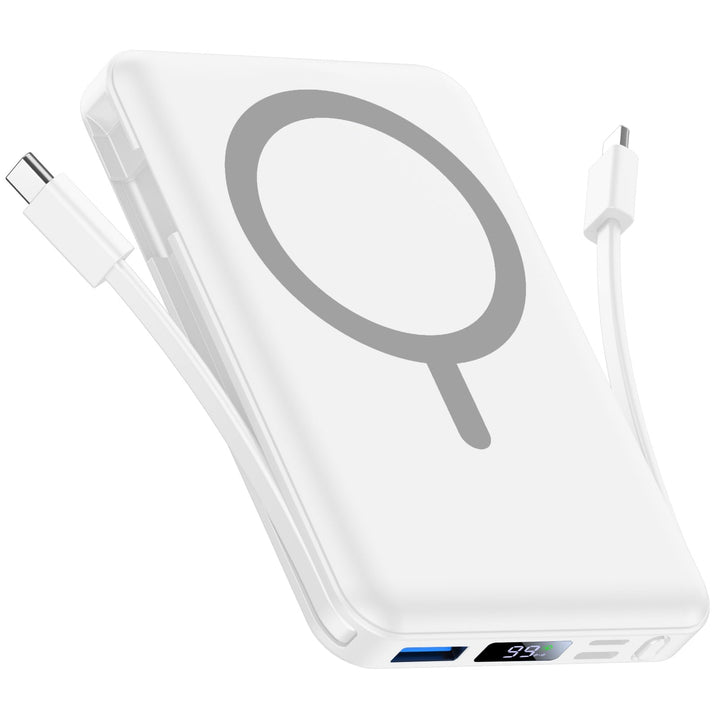 für Magsafe Powerbank 10000mAh, Wireless Magnetische Powerbank Schnelles Laden mit LED-Display und U