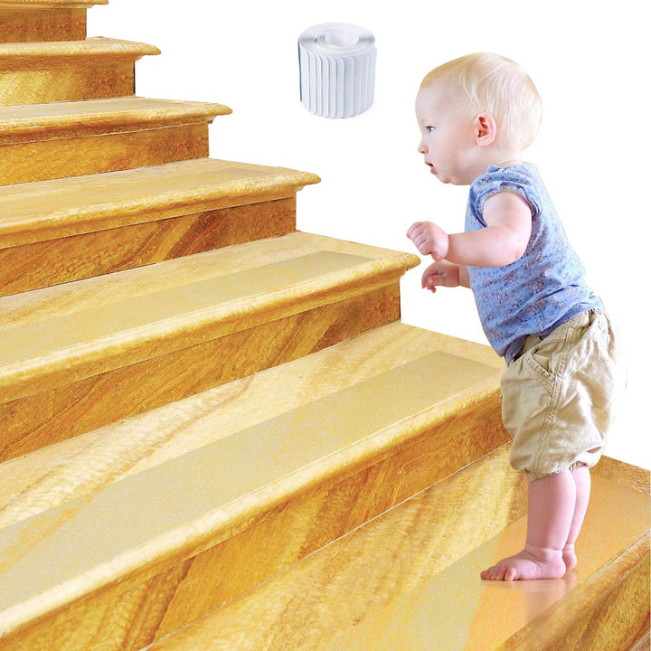 10cm x 60cm Rutschfester Treppen-Klebestreifen Transparent, 15 x Rutschfester, Selbstklebender Stufe