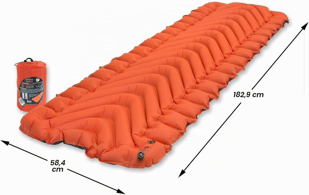 Klymit Statische V Aufblasbare Outdoor Campingmatte Luftmatratze Isoliert isolierung isomatte Orange