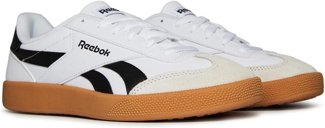 Reebok Unisex Smash Edge S Sneaker 36 EU White Black Gum, 36 EU White Black Gum