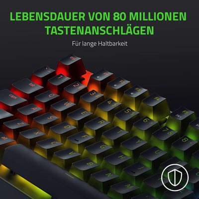 Razer BlackWidow V3 (Yellow Switch) - Gaming Tastatur mit mechanischen Schaltern (Taktil & klickend,