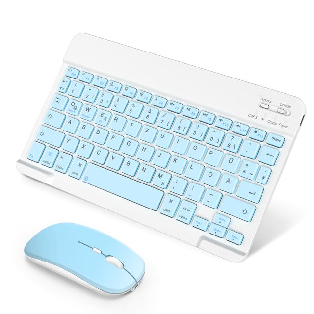 SOPPY Bluetooth Tastatur & Maus Tragbare Tastatur Maus wiederaufladbare Mini-Tastatur, kabellose Tas