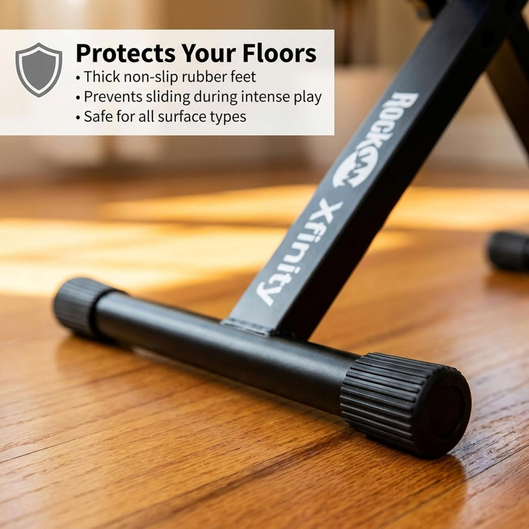 RockJam Premium Adjustable Padded Keyboard Bench or Digital Piano Stool, Regulär