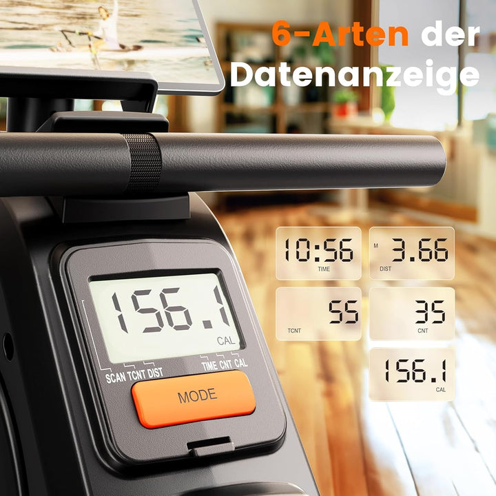 YOSUDA Testsieger Rudergerät für Zuhause, Ultraleise Magnetische Rudermaschine (Cardio-Training), 16