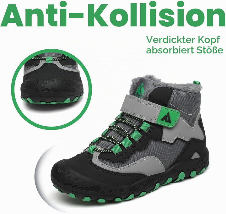 Mishansha Kinder Winterschuhe Warm Gefüttert Winterstiefel Jungen Mädchen Schneestiefel Outdoor ruts