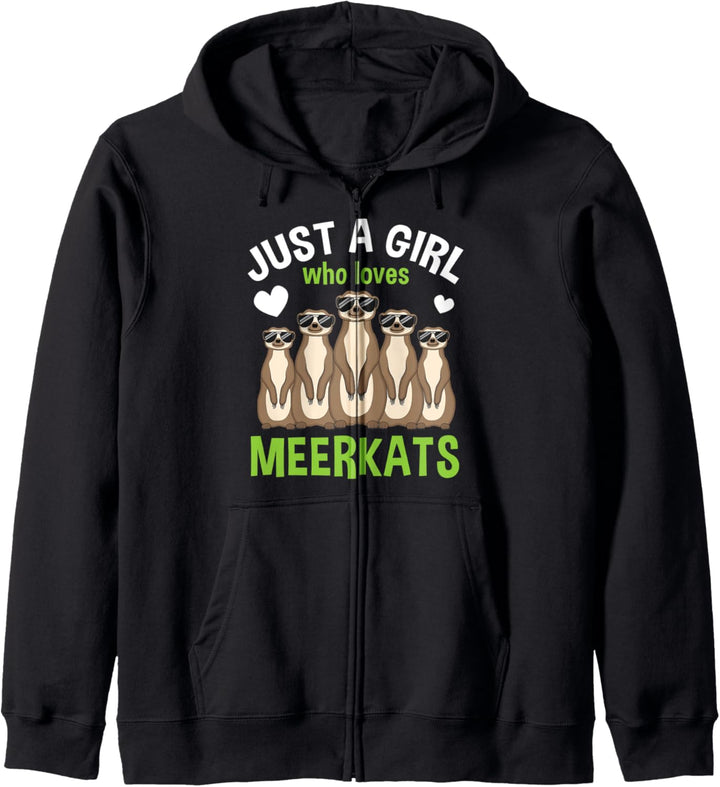 Erdmännchen Gruppe Mit Sonnenbrille Spruch Damen Mädchen Kapuzenjacke
