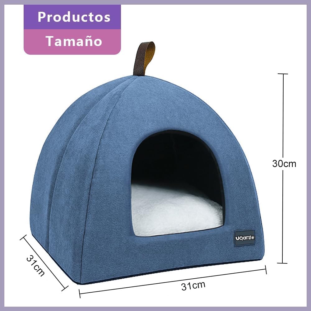 Voarge Katzenhöhle Katzenbett, weiche Katzenhöhle, weiche warme Plüsch-Katzenbetten, Katzennest mit
