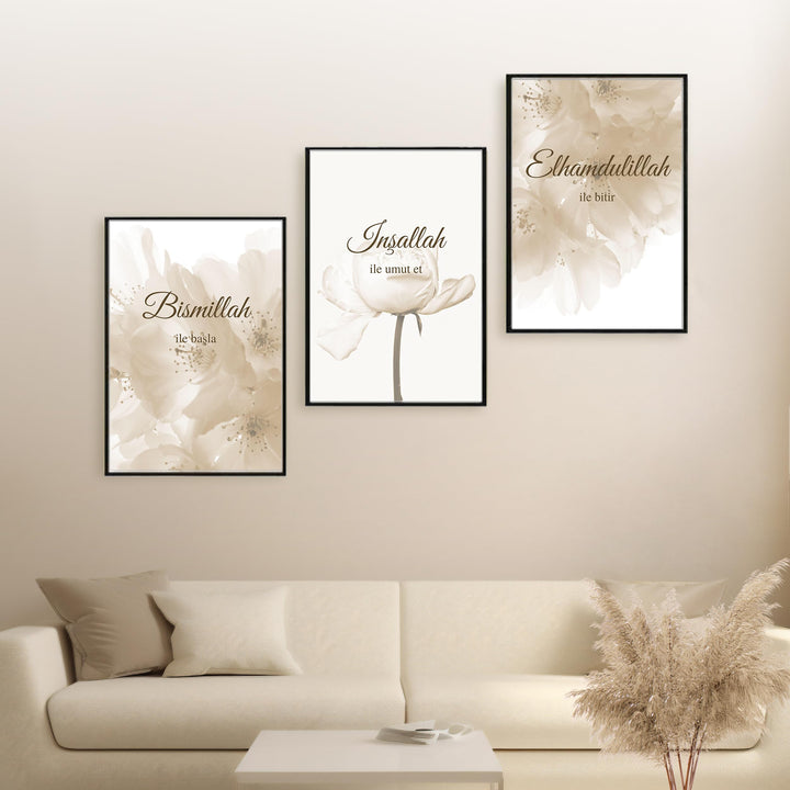 HAVA Artwork Turkish Dream Poster Set, Islamische Poster, Islamische Bilder, Islamische Dekoration,