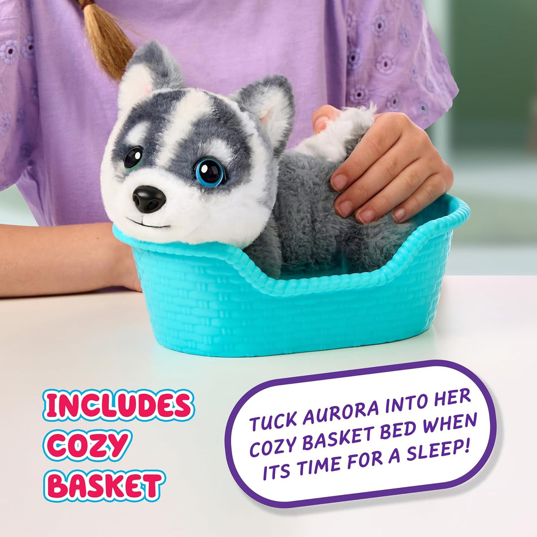 Little Live Pets My Really Real Puppy Minis – Aurora der Husky, interaktiver Puppy mit 20+ Geräusche
