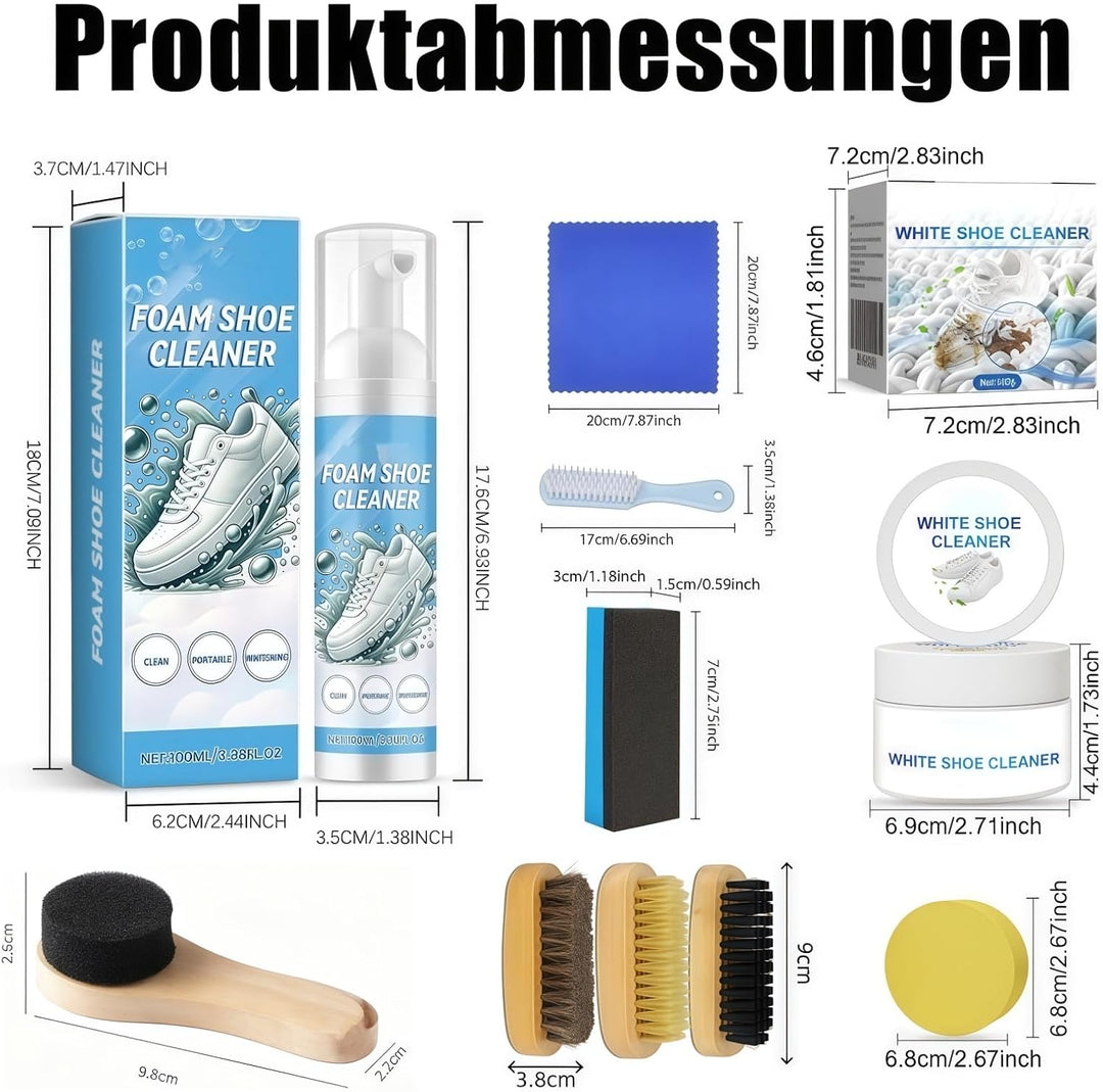 SHENYI 10-in-1 Sneaker Cleaner Set Enthält Reinigungsspray Reinigungspaste Reinigungstuch Reinigungs