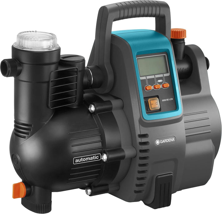 Gardena Comfort Hauswasserautomat 5000/5E LCD & 01729-20 Gartenarbeit, Grau, 20 x 20 x 30 cm Klassis