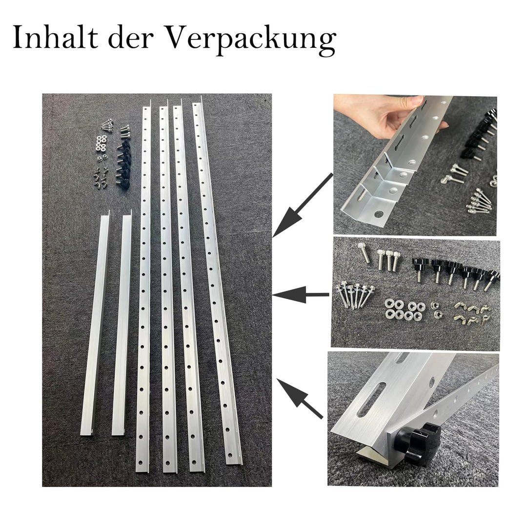 Halterung für Solarpanel bis 118cm 2 Paar, Halterung für Solarmodul Aufständerung Flachdach PV | Ver