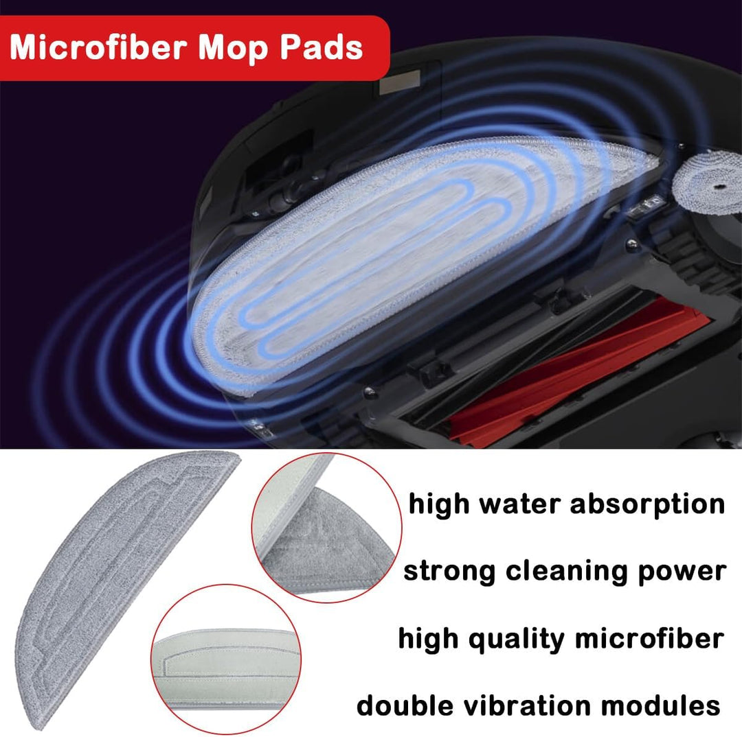 Ersatzteile für Roborock S8 MaxV Ultra Saugroboter, Zubehörset mit 2 Gummibürsten, 2 HEPA-Filter, 4