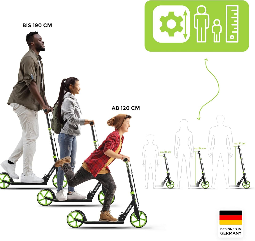Apollo XXL Wheel Scooter - Phantom Pro Cityroller | Klappbarer City Roller für Kinder | Höhenverstel