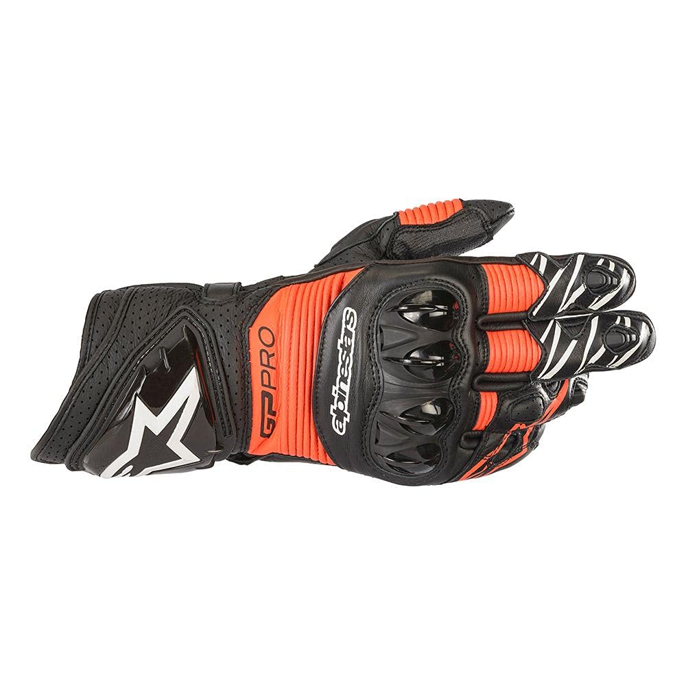 Alpinestars Men's Motorcycle Gloves (Black, Small), schwarz / rot