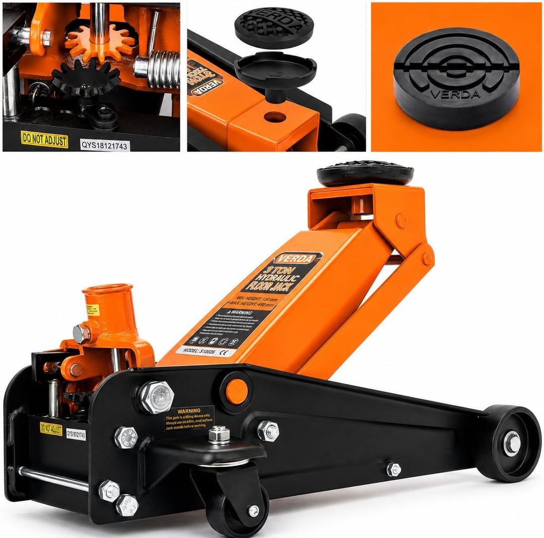 Wagenheber 3T+ 2X Gummi Rangierwagenheber Heber Ständer Unterstellbock Modellwahl (Wagenheber 3T), W
