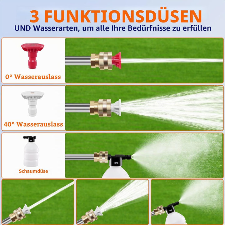 Tragbarer Hochdruckreiniger mit Akku, kabelloser Autowaschreiniger, Handheld-Hochdruckreiniger mit 2