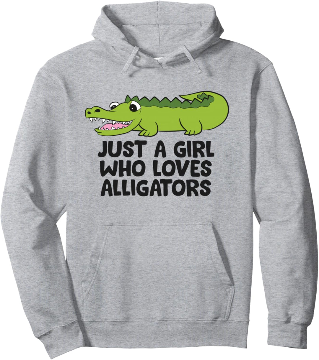 Nur Ein Mädchen Das Krokodile Liebt Pullover Hoodie