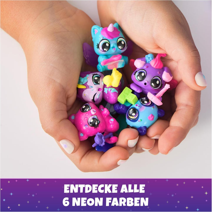 Hatchimals Alive Neon Rainbow Eierkarton Spielset - mit 5 selbstschlüpfenden Eiern und 11 Accessoire