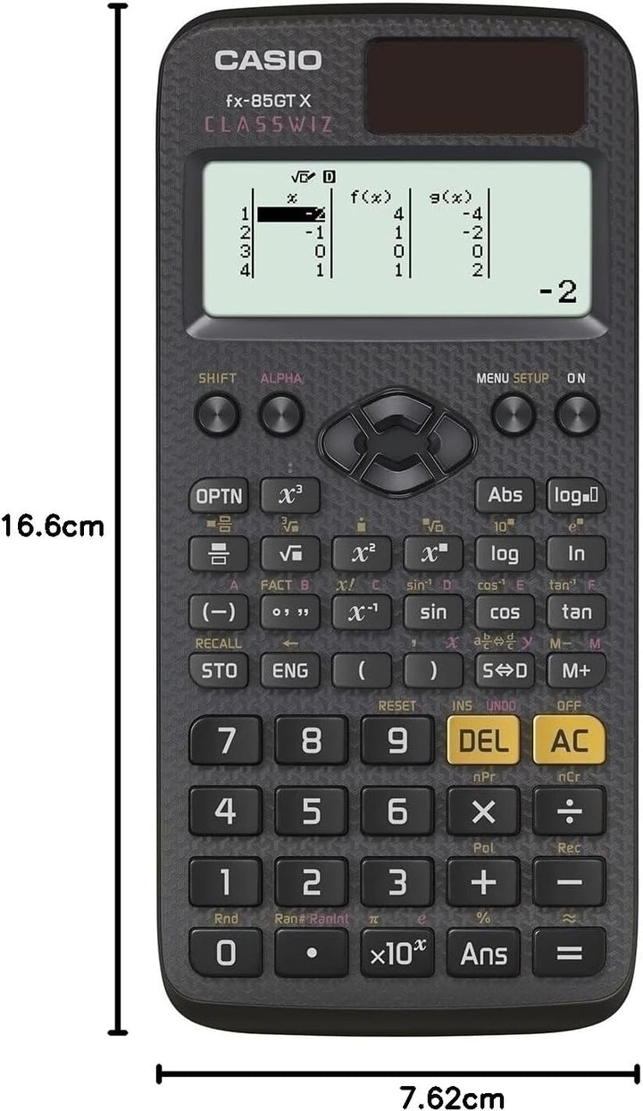Casio fx-85GT X Taschenrechner Schwarz, Taschenrechner Schwarz