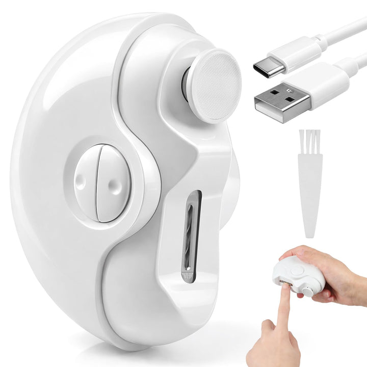 Elektrischer Nagelknipser für Senioren & Kinder, Elektrischer Nagelschneider mit LED-Licht, 3 Geschw