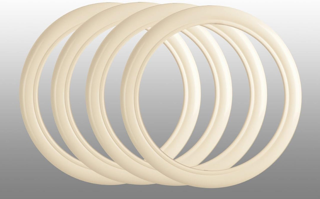 Weisswandringe (4 Stück) 14 Zoll 40mm Breite + TÜV-Süd-Bescheinigung.