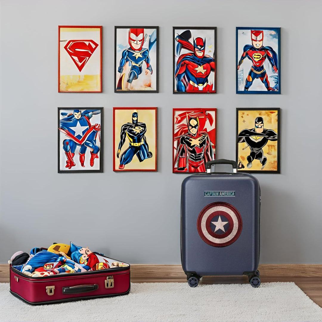 Marvel Avengers Captain America Kabinenkoffer Blau 38x55x20 cms Hartschalen ABS Kombinationsschloss