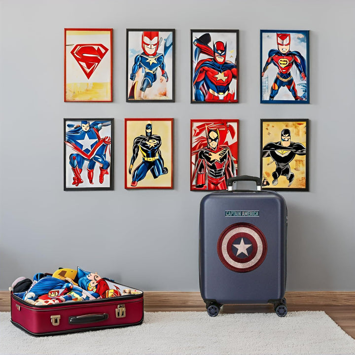 Marvel Avengers Captain America Kabinenkoffer Blau 38x55x20 cms Hartschalen ABS Kombinationsschloss