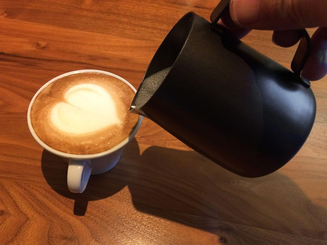 scarlet espresso | Milchkännchen »L'Art Modern Anthrazit« für Latte Art oder Cappuccino; aus 18/10 E