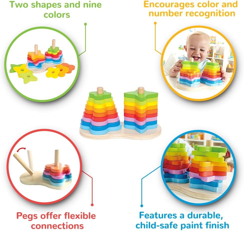 Hape E0406 - Regenbogen Steckspiel