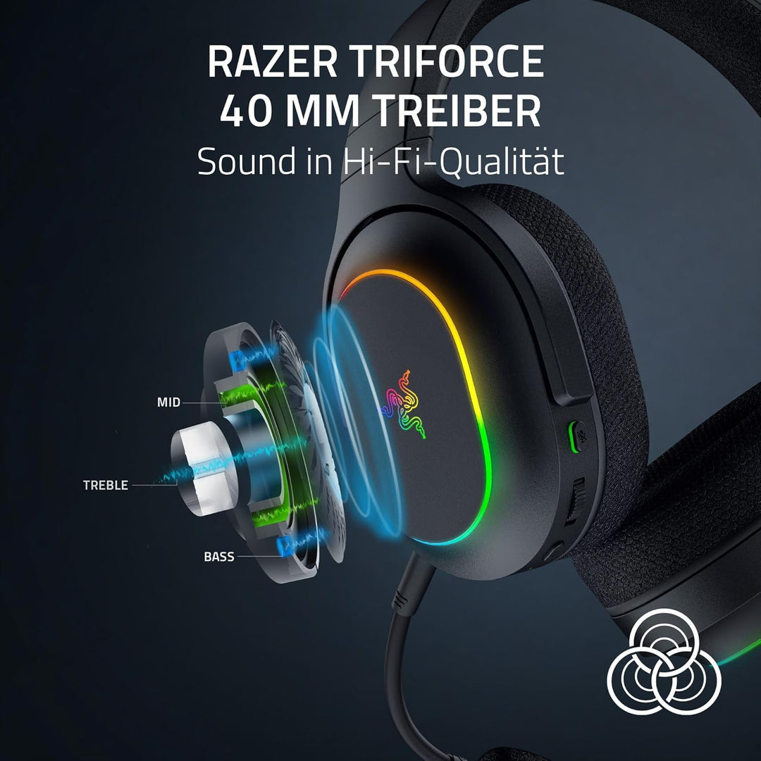 Razer Barracuda X Chroma - kabelloses Multiplattform-Gaming-Headset mit 6 Zonen Chroma RGB (SmartSwi