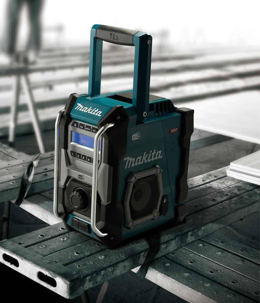 Makita MR003GZ Akku-Baustellenradio Auxiliary Schwarz, Türkis