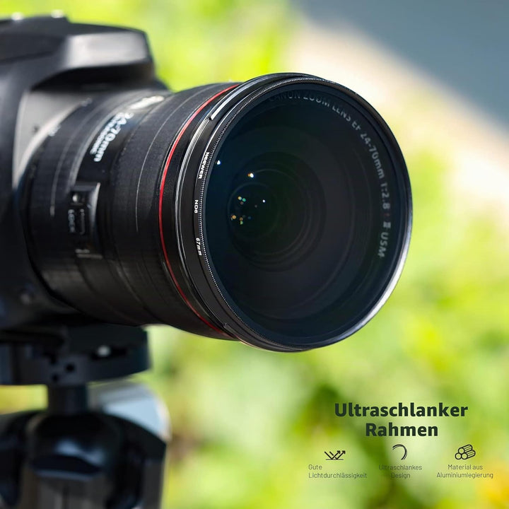 NEEWER 67mm ND Filter Set ND2 ND4 ND8 ND16, Objektivreinigungsstift, Filterbeutel, Graufilter Set, k
