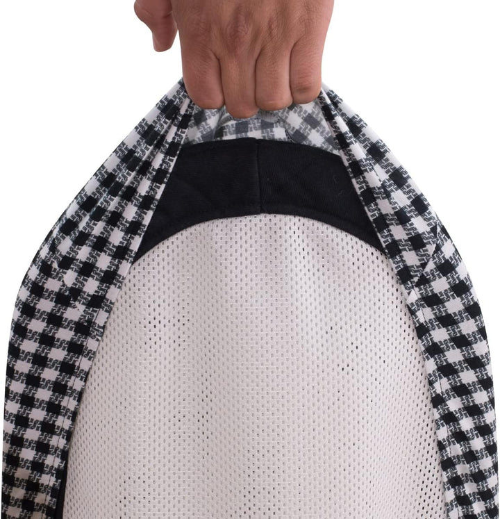 JYOKO KIDS Bezug kompatibel mit Babybjorn Bliss, Balance, Soft (Vichy, Baumwolle) Schwarz und Weiss,
