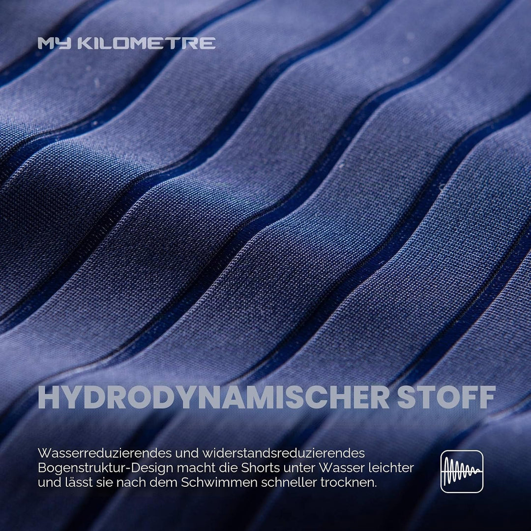 MY KILOMETRE Herren Jammers Lang Badehose Schwimmen Badeanzug Jammer Reines Blau S, Reines Blau S