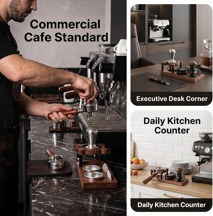 Espresso Tamperstation, Espresso Zubehör Organizer Multifunktionale Tamperstation für Barista Kaffee