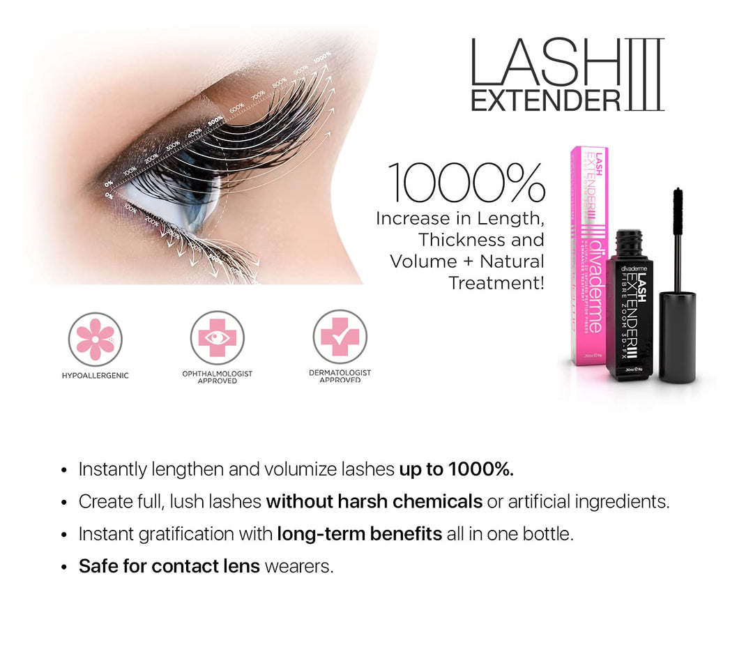 Divaderme LashExtender III Schwarz 9ml 9 ml (1er Pack), 9 ml (1er Pack)