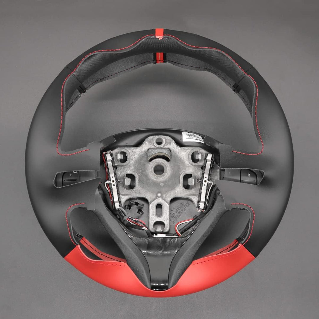 MEWANT Lenkradabdeckung aus Leder für Renault Clio 4 IV 2012-2016 / Captur 2013-2016 Stil 02: Mikrof