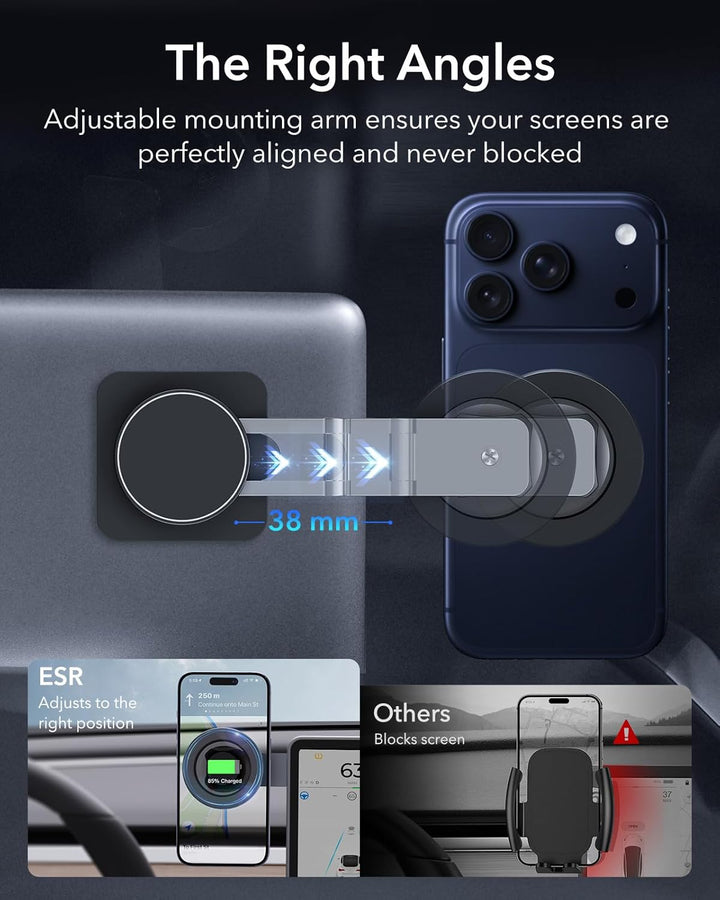 ESR Handyhalterung Auto für Magsafe Autohalterung, Armaturenbrett Und Tesla Touchscreen Magnet KFZ T