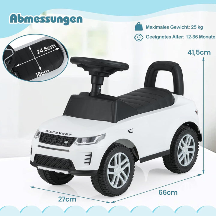 COSTWAY Rutschauto ab 1 Jahr, Rutschfahrzeug mit Stauraum unter Sitz, Rutscher Kinderauto mit Hupe &