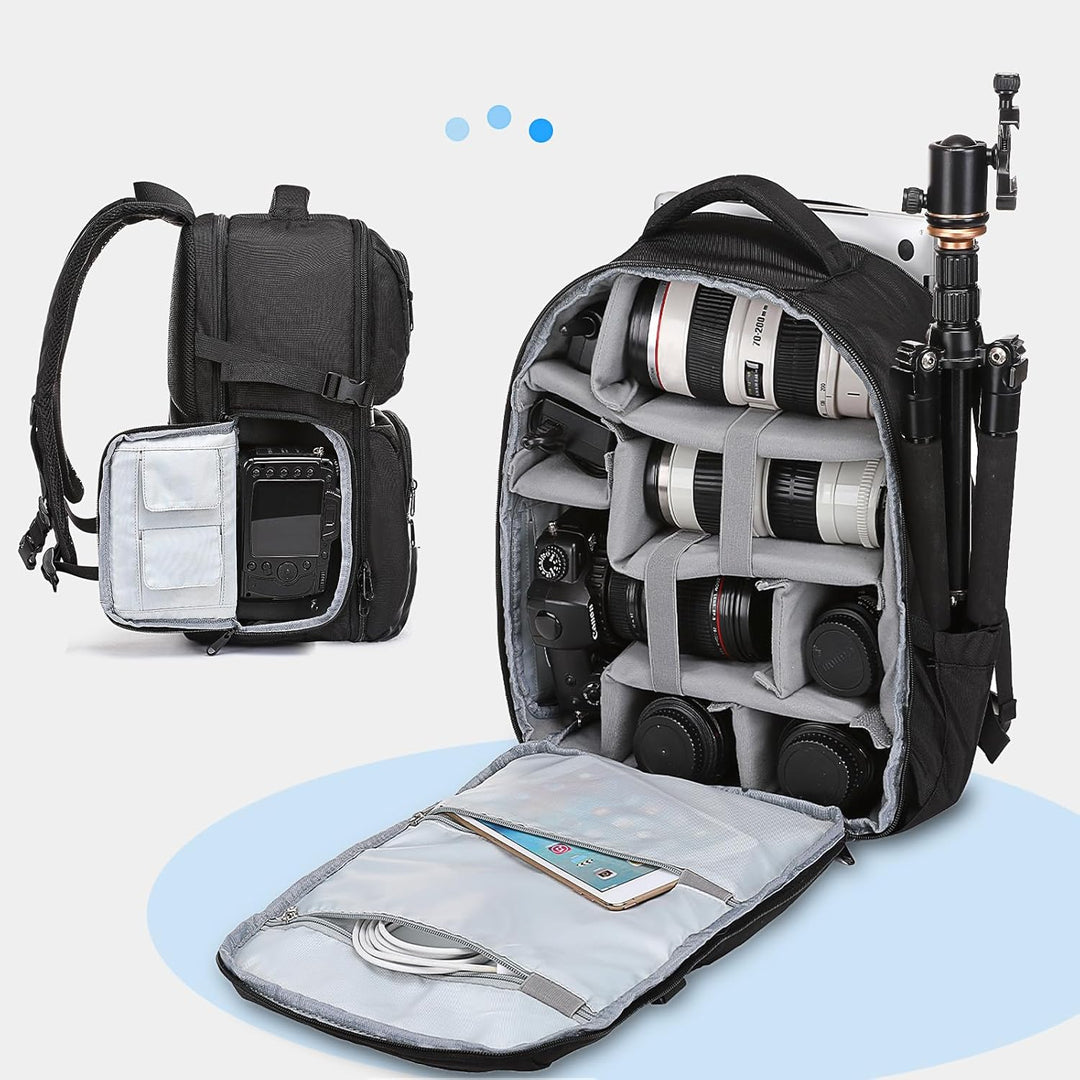 MOSISO Kamera Rucksack,DSLR/SLR/Spiegellose Kamera Tasche,Seite Schnell Zugang Fotografie Reise Tasc