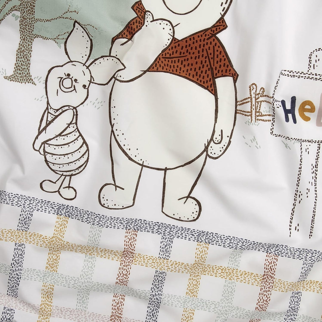Disney Home Winnie The Pooh Kinderbettwäsche Set 100x135 - Kopfkissenbezug 40x60 - Pooh bär und Ferk