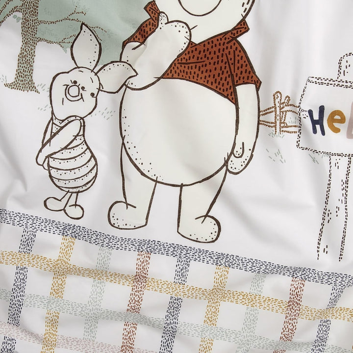 Disney Home Winnie The Pooh Kinderbettwäsche Set 100x135 - Kopfkissenbezug 40x60 - Pooh bär und Ferk