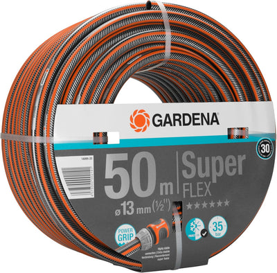 Gardena Premium SuperFLEX Schlauch 13 mm (1/2 Zoll), 50 m: Gartenschlauch mit Power-Grip-Profil, 35