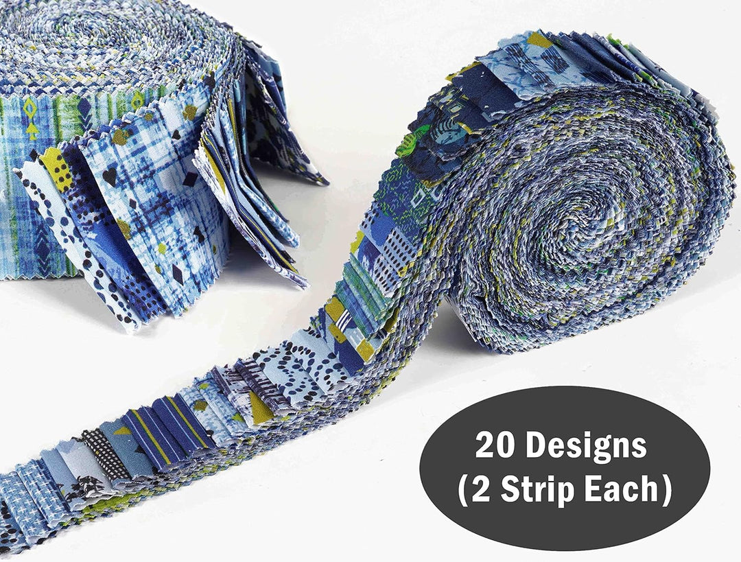 Soimoi 40 Stucke Geometric &amp; Textur Print Baumwolle Vorausstehende Stoffe Fur Quilting Craft Strips
