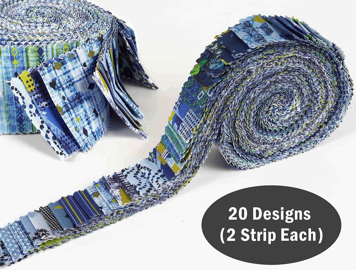 Soimoi 40 Stucke Geometric &amp; Textur Print Baumwolle Vorausstehende Stoffe Fur Quilting Craft Strips