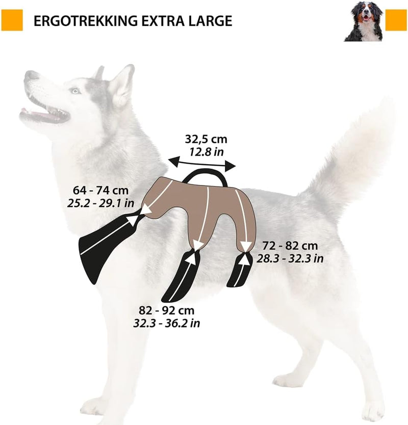 Ferplast Ergonomisches Hundegeschirr Grosse Hunde ERGOTREKKING Small, Geschirr Hund Sechs Verschlüss