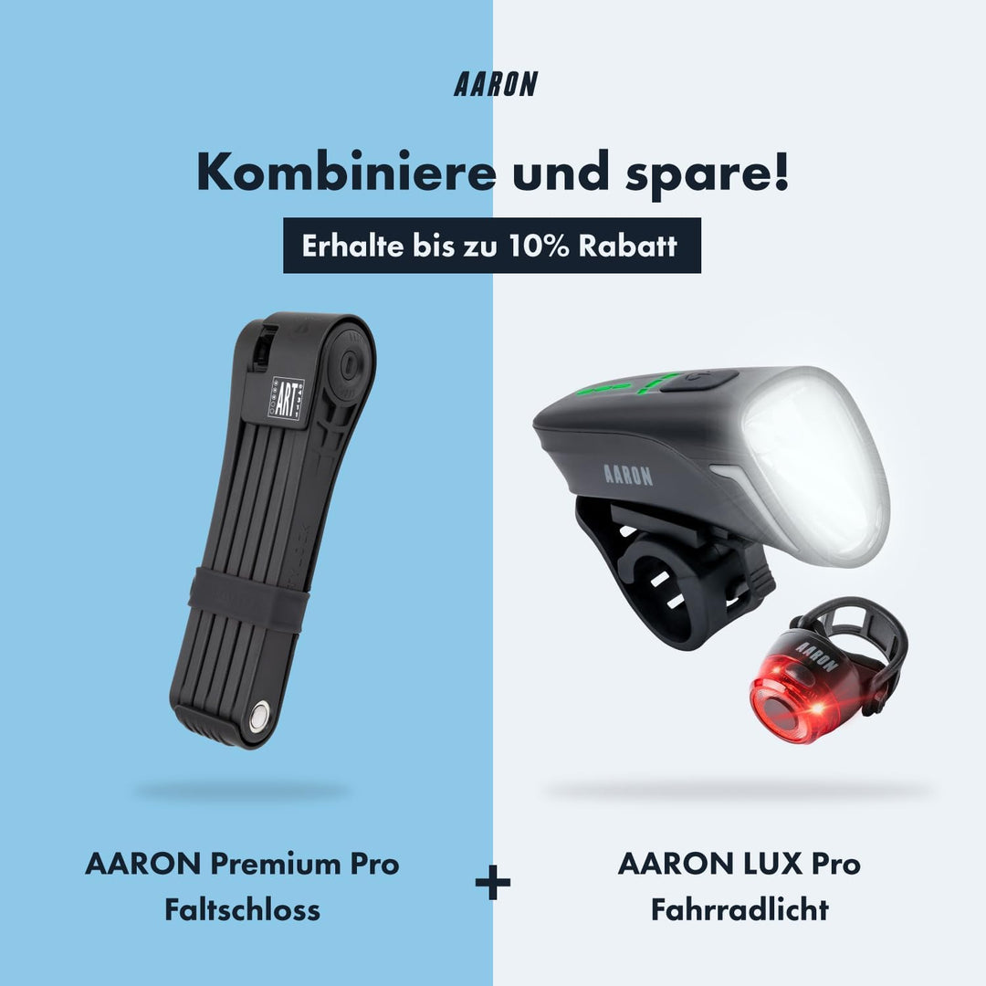 AARON Premium Fahrradschloss - sicheres Faltschloss Stufe 18, patentiertes Hochsicherheitsschloss mi